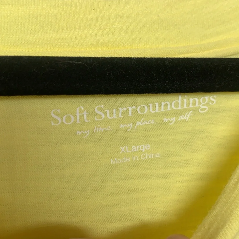 Soft Surroundings Yellow Blouse Size XL - Picture 6 of 9